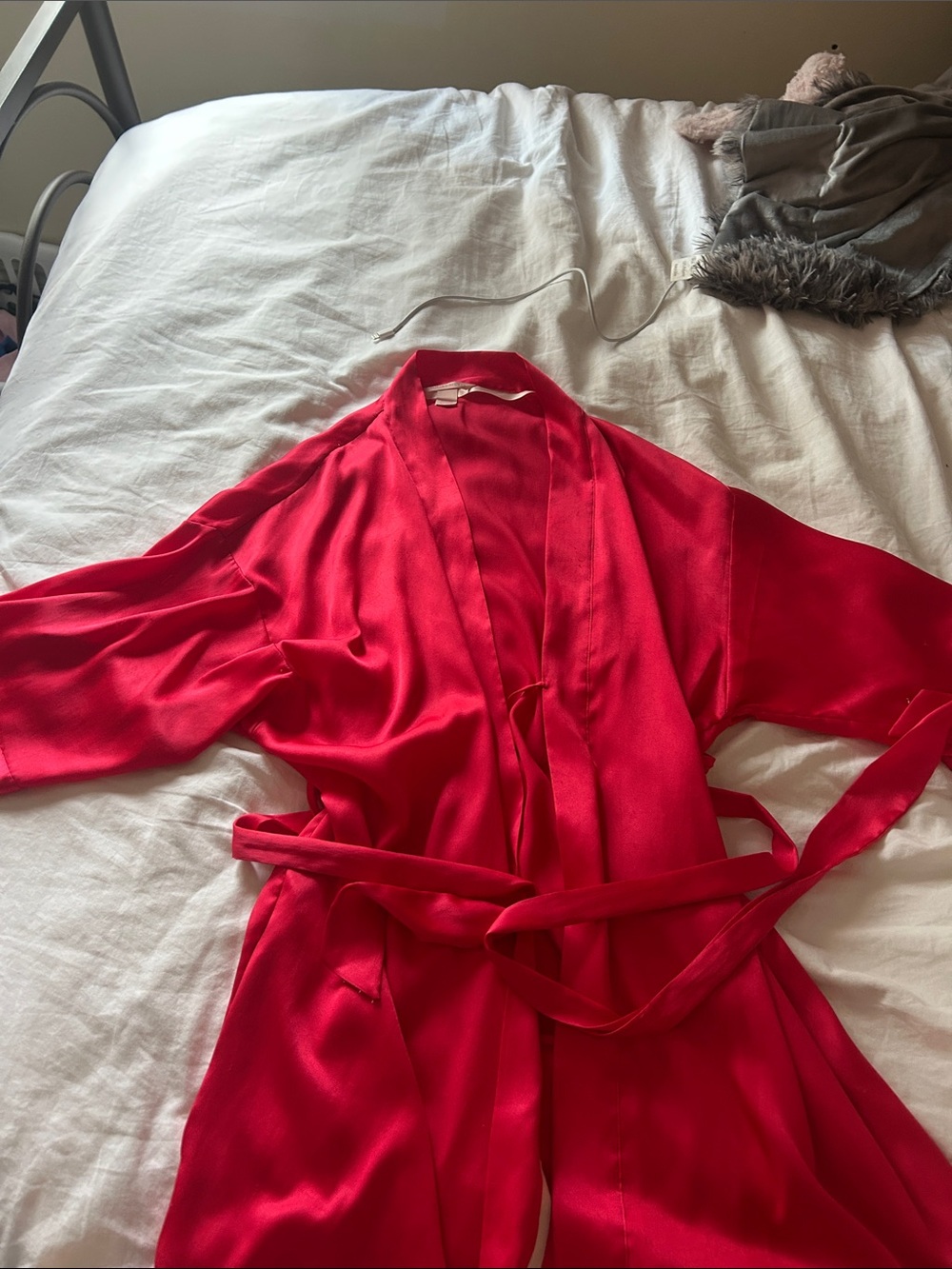 Victoria's Secret Red Satin Kimono Robe